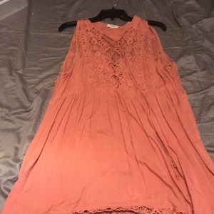 Mauve colored lace dress